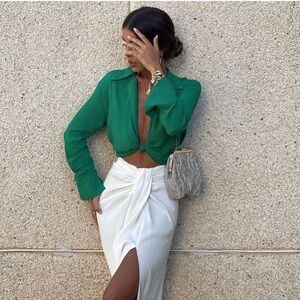 Zara Knotted Crop Top